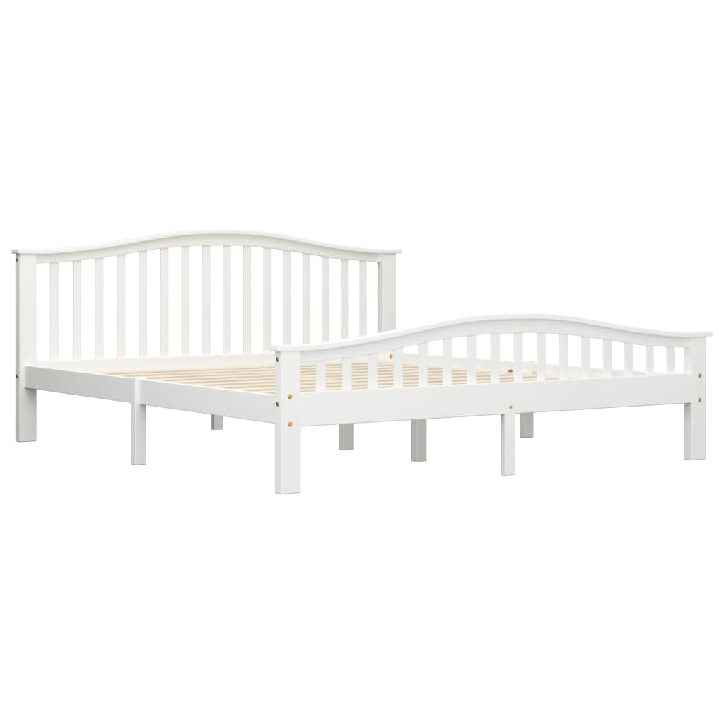 

vidaXL Bedframe massief grenenhout wit 180x200 cm
