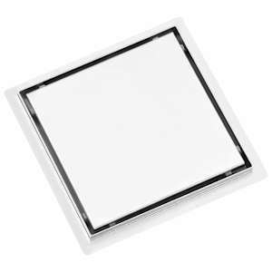 vidaXL Shower Drain With 2-in-1 Flat and Tile Insert Cover 23x23 cm Stainless Steel