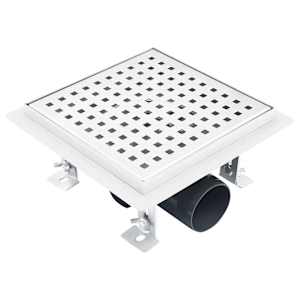 vidaXL Shower Drain 18x18 cm Stainless Steel
