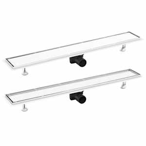 vidaXL Dusjavløp med 2-i-1 sluk 83x14 cm rustfritt stål