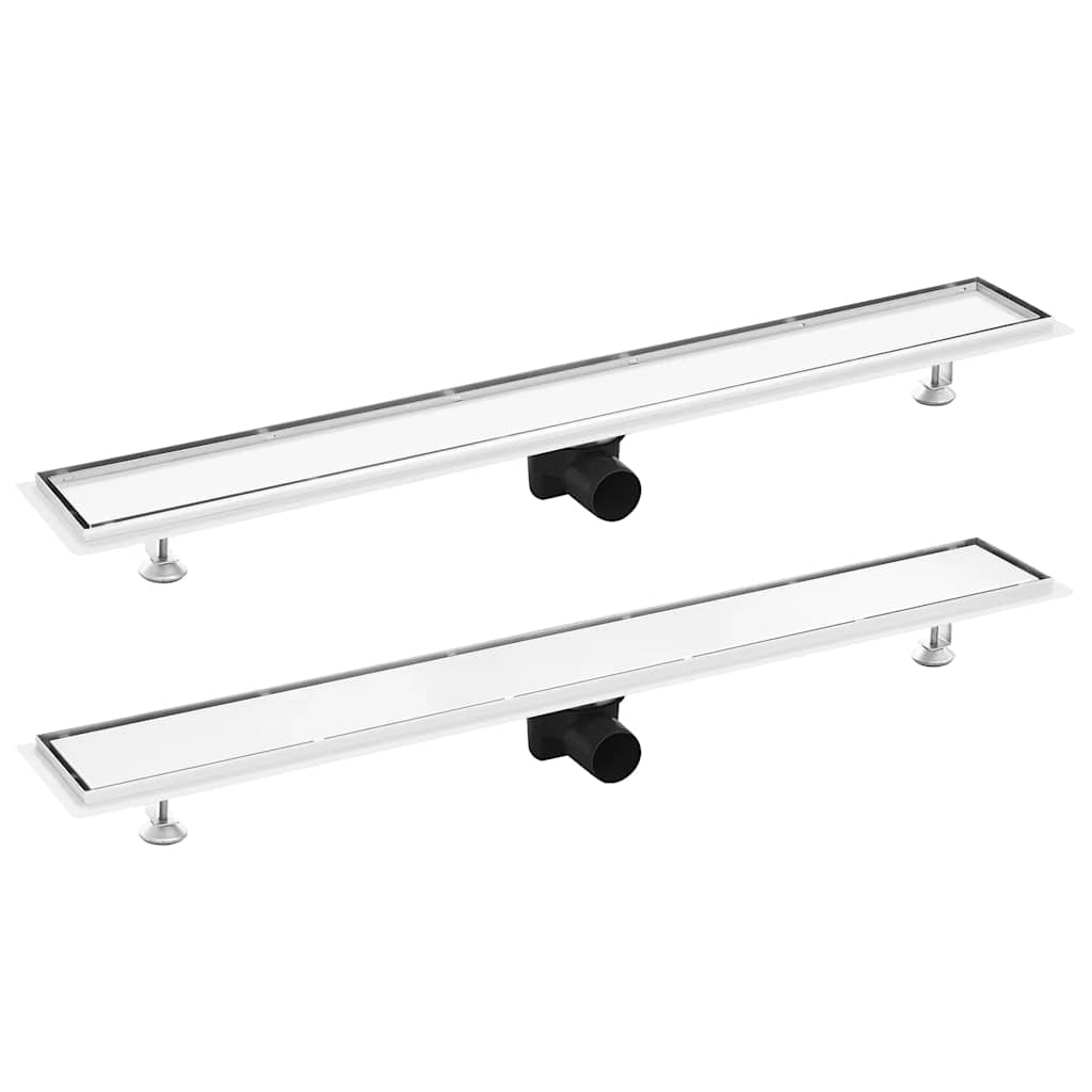 vidaXL Doucheafvoer met 2-in-1 deksel 93x14 cm roestvrij staal afbeelding