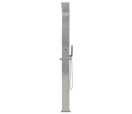 vidaXL Outdoor Shower Rainfall Handheld Stainless Steel Square Poolside