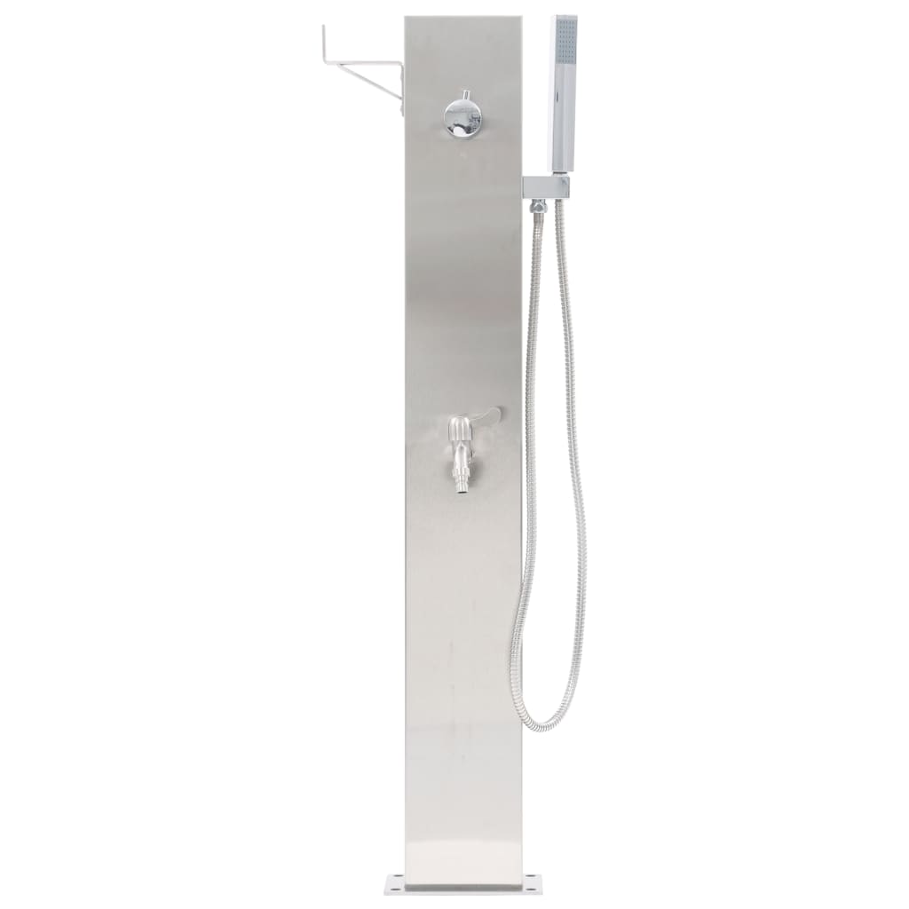 vidaXL Garden Shower Faucet 43.3" Stainless Steel