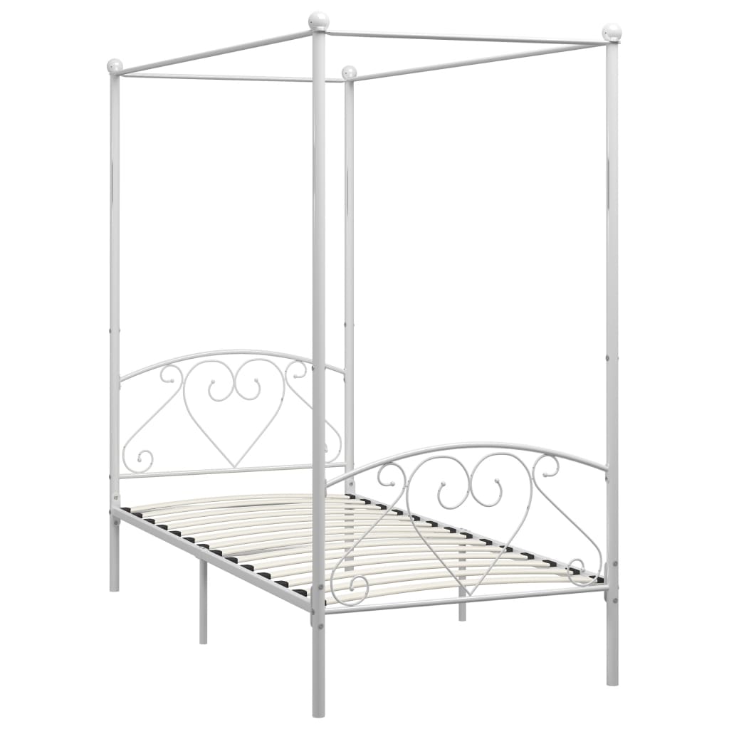 

vidaXL Hemelbedframe metaal wit 100x200 cm