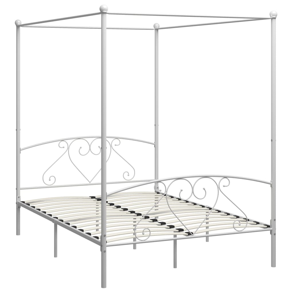 

vidaXL Hemelbedframe metaal wit 140x200 cm