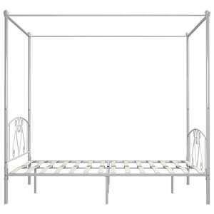 Rám postele s nebesy bílý kovový 200 x 200 cm - obrázek 4