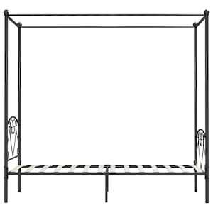 Rám postele s nebesy šedý kovový 120 x 200 cm - obrázek 4