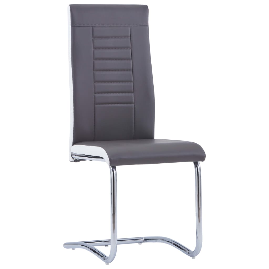 

vidaXL Eetkamerstoelen 6 st kunstleer grijs