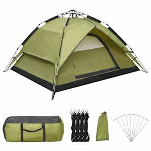 vidaXL Savaime pasistatanti palapinė, 240x210x140cm, žalia