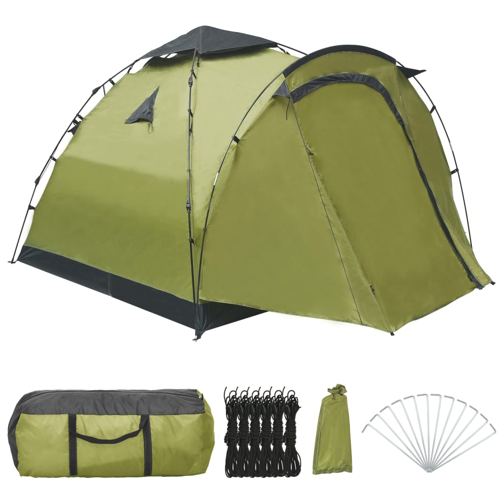 vidaXL Tenda da Campeggio Pop Up per 3 Persone Verde