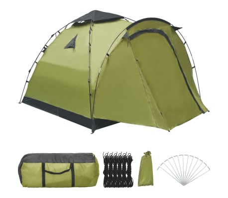 vidaXL Tenda da Campeggio Pop Up per 3 Persone Verde