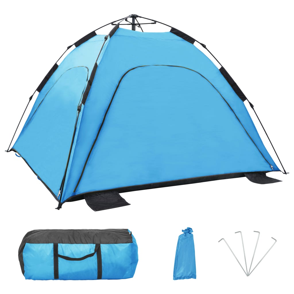 vidaXL Pop-Up-Strandzelt 220×220×160 cm Blau