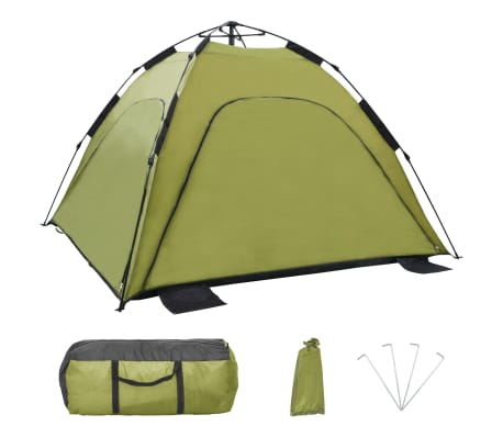 vidaXL Pop-up strandtelt 220x220x160 cm grønn