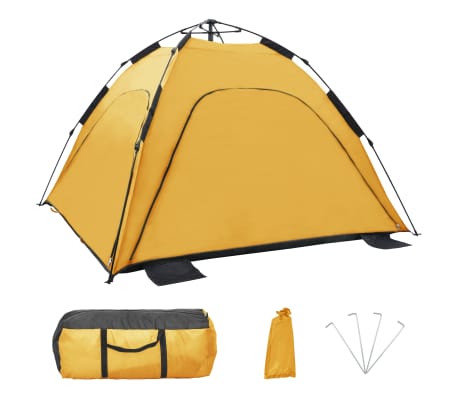 vidaXL Prigodni šator za plažu 220 x 220 x 160 cm žuti