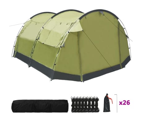 vidaXL Tente de camping tunnel 4 personnes Vert