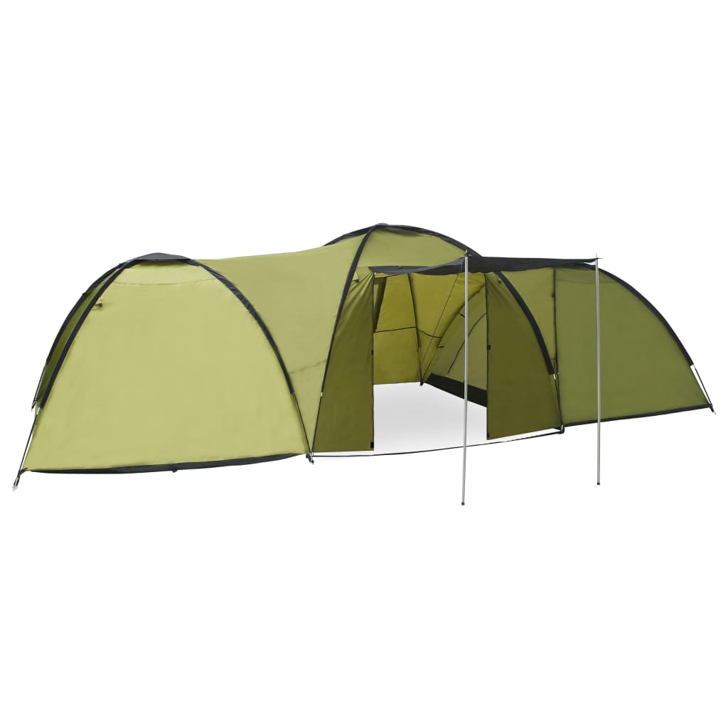 vidaXL Cort camping tip iglu, 8 persoane, verde, 650 x 240 x 190 cm vidaXL