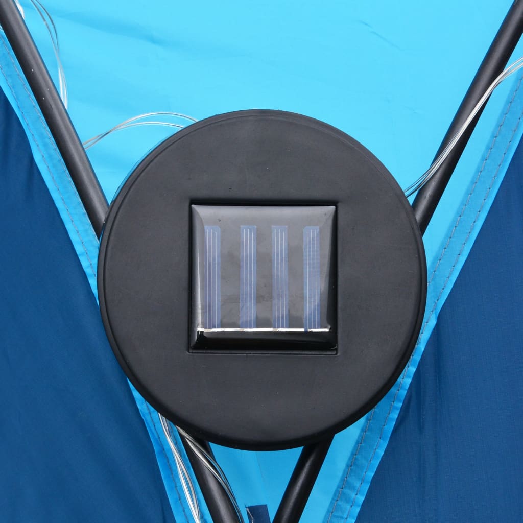 Partytent met LED en 4 zijwanden 3,6x3,6x2,3 m blauw