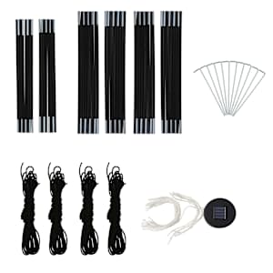 Party stan s LED světly 4 boční stěny 3,6 x 3,6 x 2,3 m modrý - obrázek 9