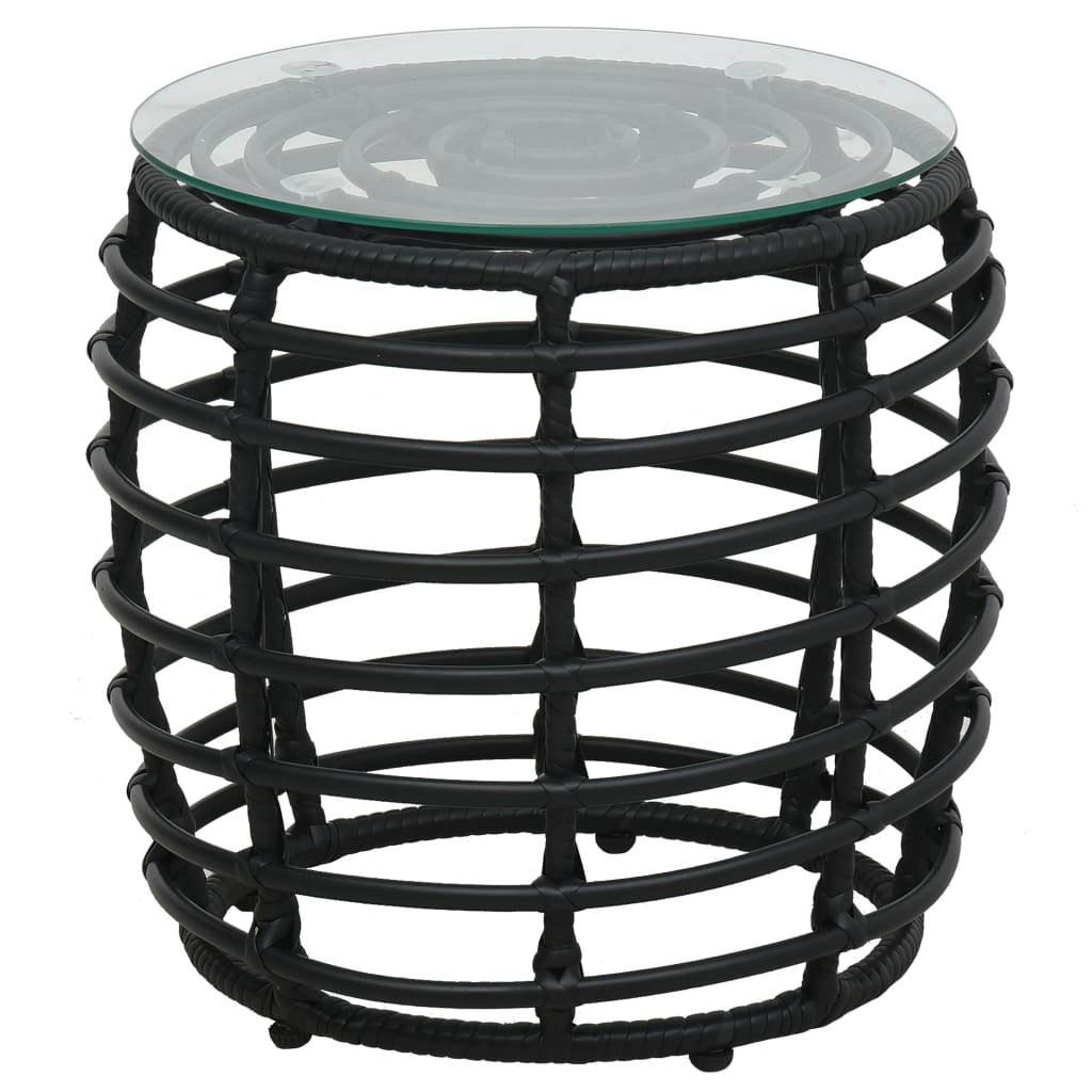 Thumbnail - vidaXL 3-tlg. Bistro-Set Poly Rattan Schwarz