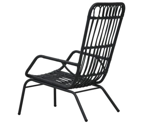 VidaXL Patio Chair Poly Rattan Black | VidaXL.com