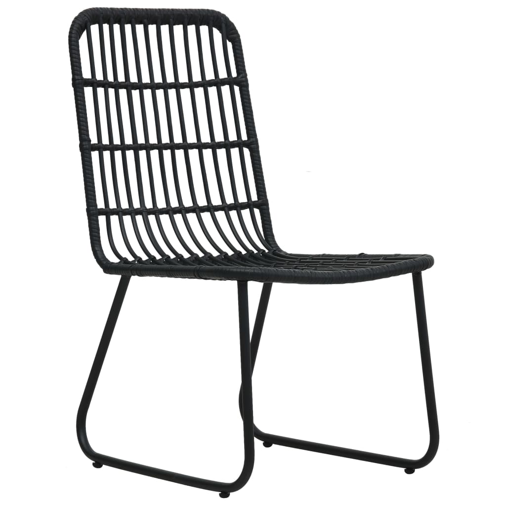 

vidaXL Tuinstoelen 2 st poly rattan zwart