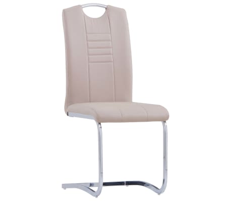 vidaXL Chaises &agrave; manger cantilever lot de 6 cappuccino similicuir