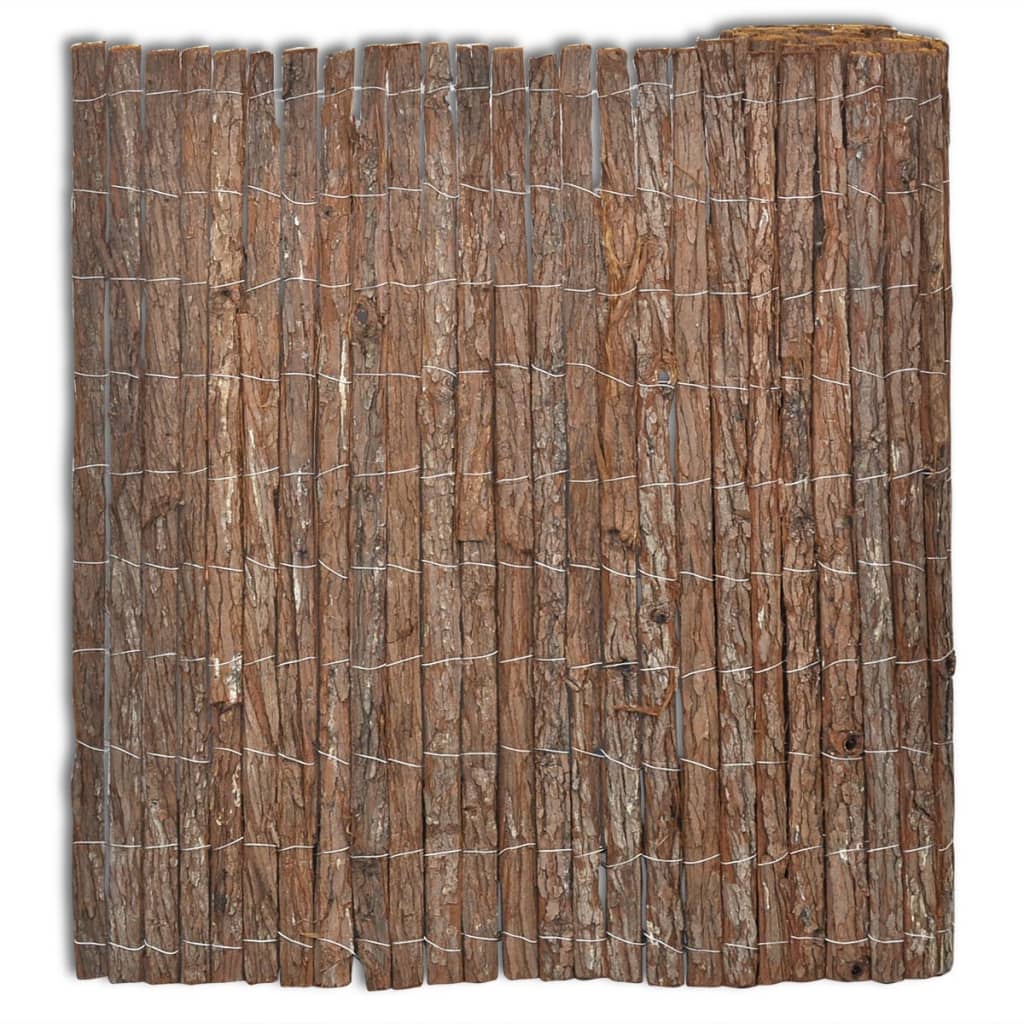vidaXL Gard din scoarță de copac, 400 x 125 cm
