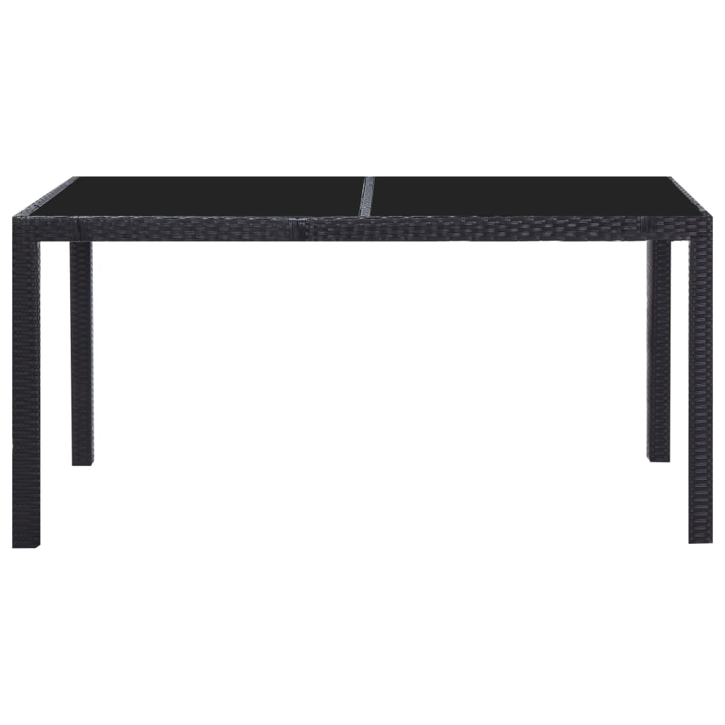 Thumbnail - vidaXL 7-tlg. Garten-Essgruppe Poly Rattan Schwarz