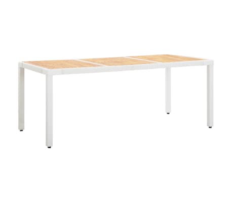 vidaXL Ensemble &agrave; manger d'ext&eacute;rieur 9 pcs R&eacute;sine tress&eacute;e Blanc