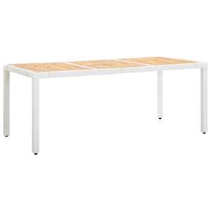 vidaXL Ensemble &agrave; manger d'ext&eacute;rieur 9 pcs R&eacute;sine tress&eacute;e Blanc