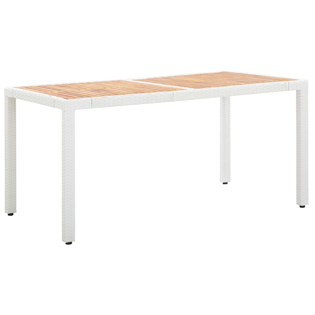 vidaXL 7-delige Tuinset poly rattan wit afbeelding