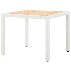 5dílný zahradní jídelní set polyratan bílý - obrázek 5