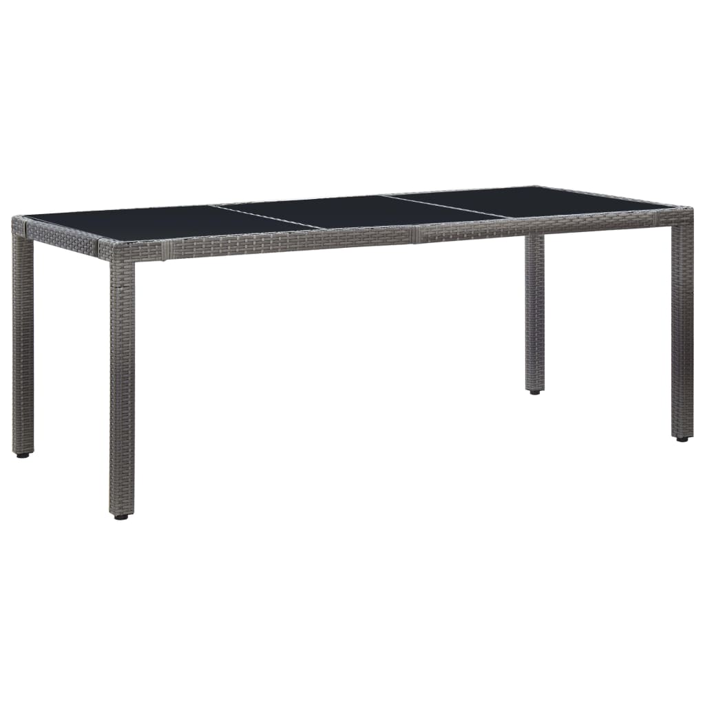 

vidaXL 9-delige Tuinset poly rattan grijs