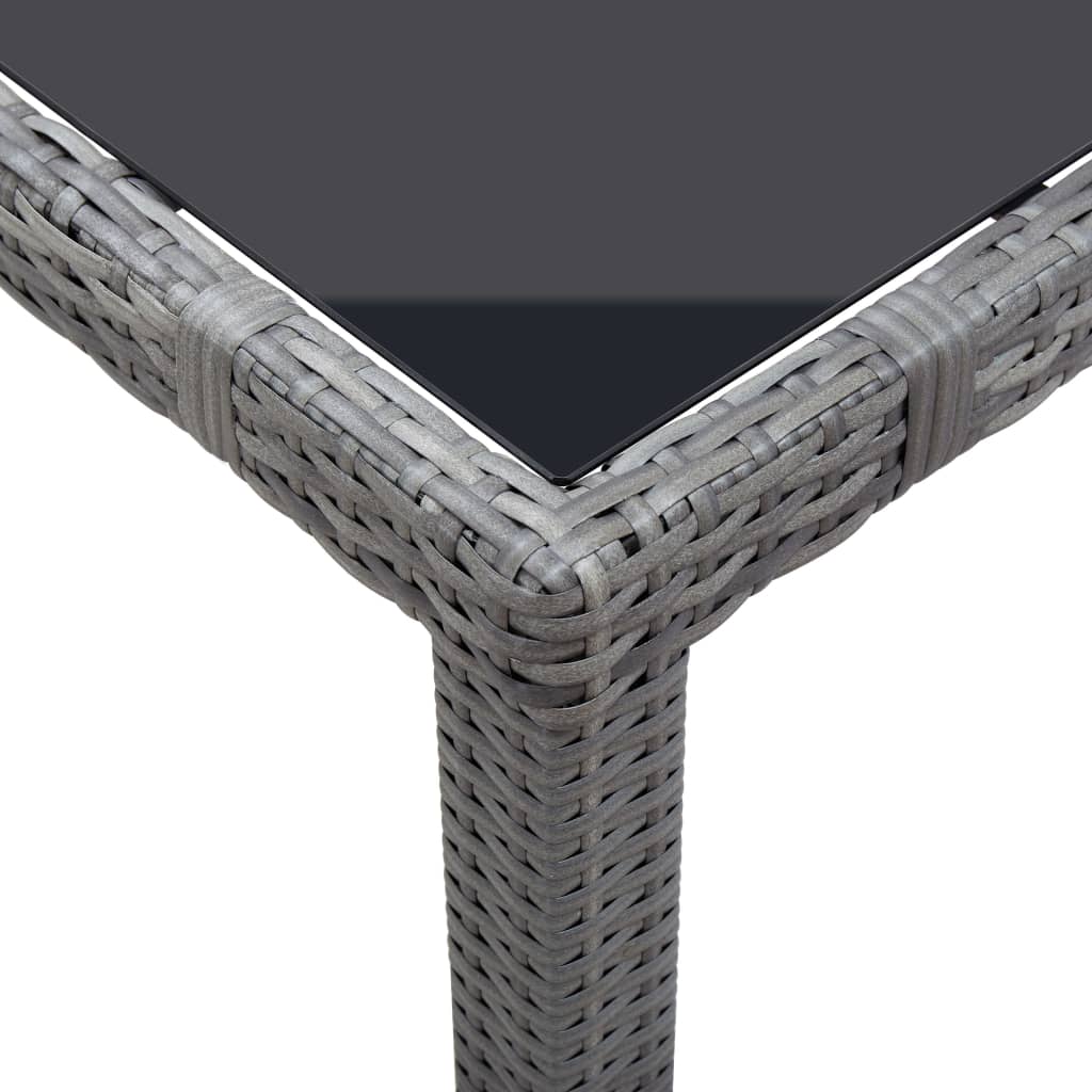 Set Da Pranzo Da Giardino 7 Pz In Polyrattan Grigio VidaXL 16 width=274