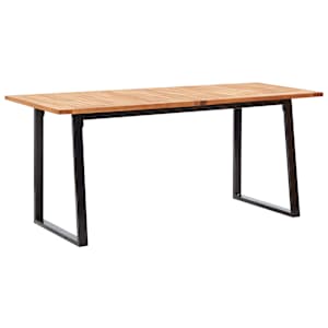 vidaXL Mobilier d'ext&eacute;rieur 7 pcs r&eacute;sine tress&eacute;e et bois d'acacia noir