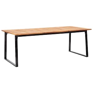 vidaXL Mobilier d'ext&eacute;rieur 9 pcs r&eacute;sine tress&eacute;e et bois d'acacia noir