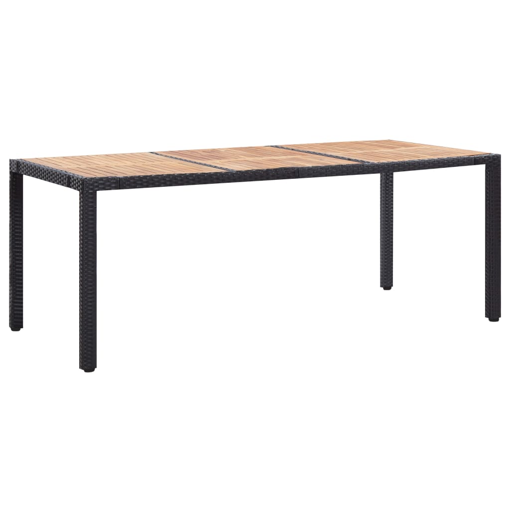 vidaXL 9-delige Tuinset met kussens poly rattan zwart afbeelding