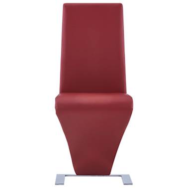 vidaXL Esszimmerstühle in Zick Zack Form 4 Stk. Rot vidaXL Esszimmerstühle in Zick-Zack-Form 2 Stk. Rot Kunstleder