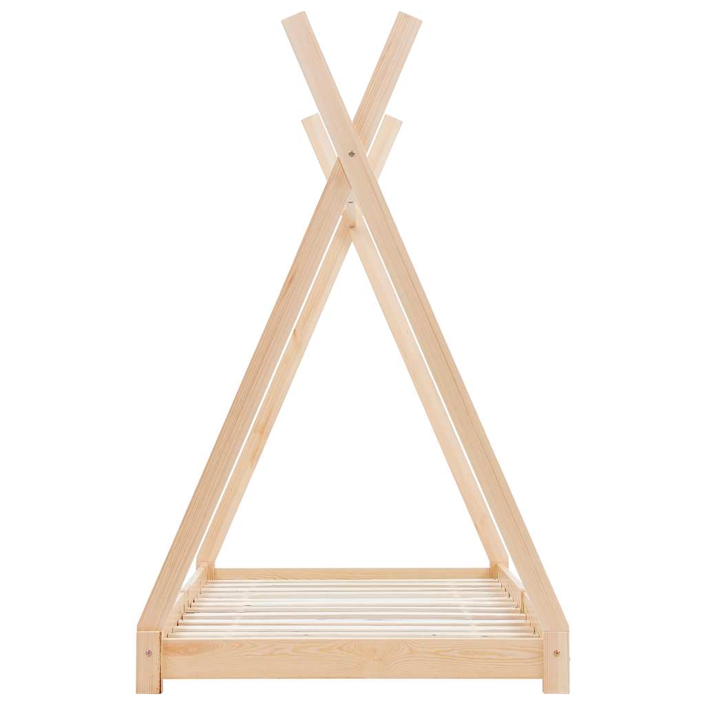 Alternativ bild 2 för VidaXl Barnsäng Tipisäng Massiv Furu 70X140 Cm