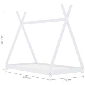 Rám dětské postele bílý masivní borové dřevo 90 x 200 cm - obrázek 7