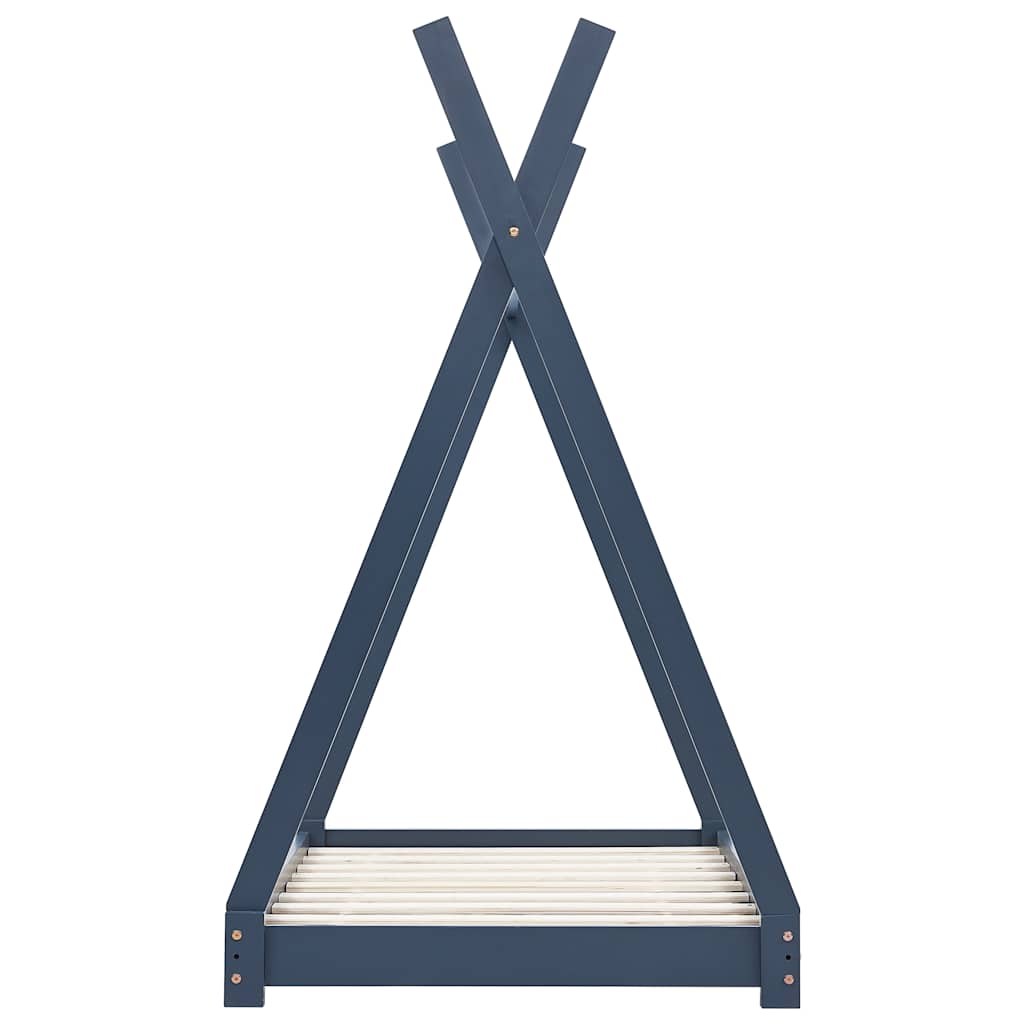 Giroletto Per Bambini Grigio In Legno Massello Di Pino 80x160cm VidaXL 13 width=274