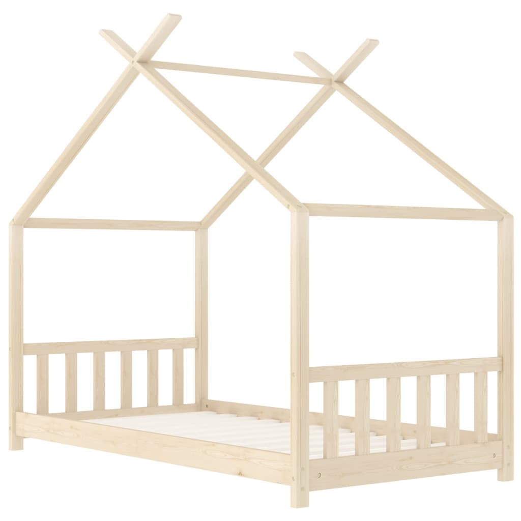 vidaXL Cadre de lit d'enfant Bois de pin massif 80x160 cm