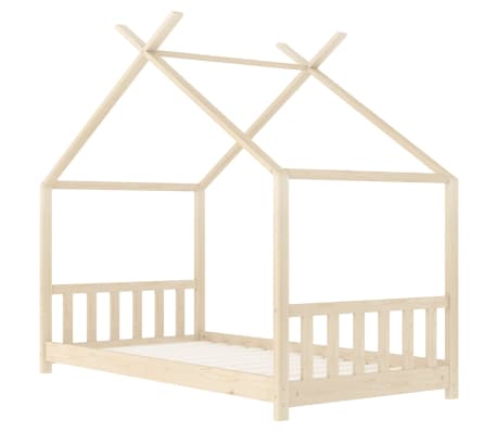 vidaXL Cadre de lit d'enfant Bois de pin massif 80x160 cm