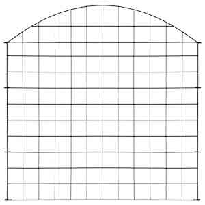 Obloukový zahradní plot 77,5 x 78,5 cm zelený - obrázek 2