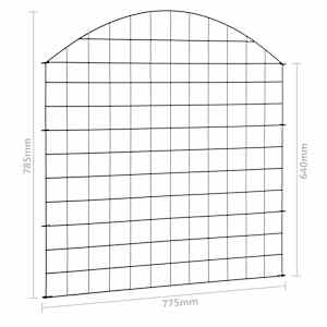 Obloukový zahradní plot 77,5 x 78,5 cm zelený - obrázek 7