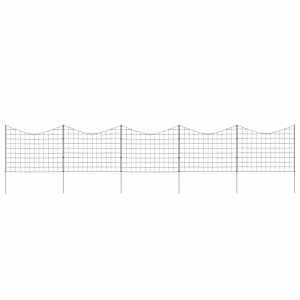 Zahradní plot s obloukem dolů 77,5 x 64 cm zelený - obrázek 1