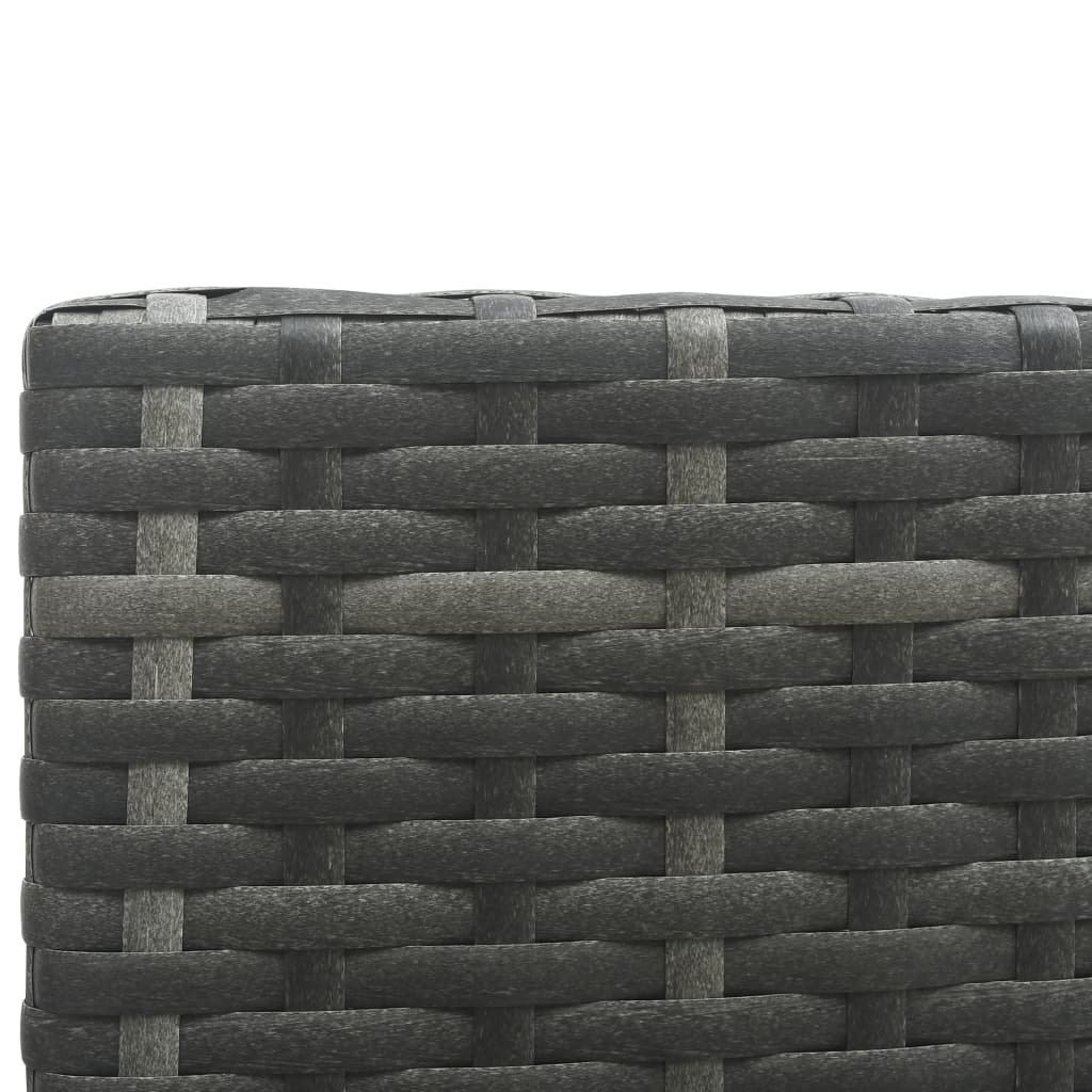 4-részes szürke polyrattan kerti bútorgarnitúra párnákkal