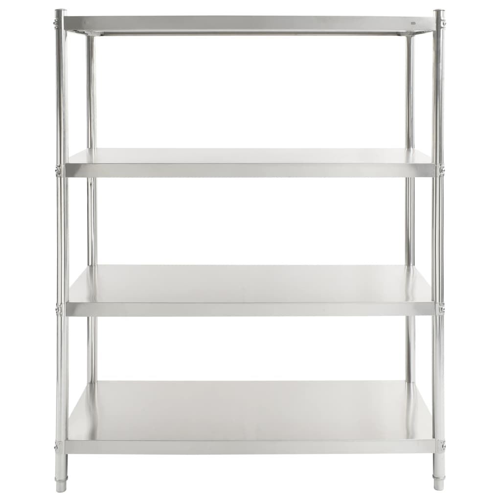 

vidaXL Keukenrek 4-laags 120x50x155 cm roestvrij staal