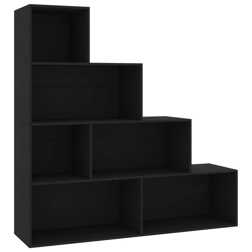 

vidaXL Book Cabinet/Room Divider Black 61"x9.4"x63" Chipboard