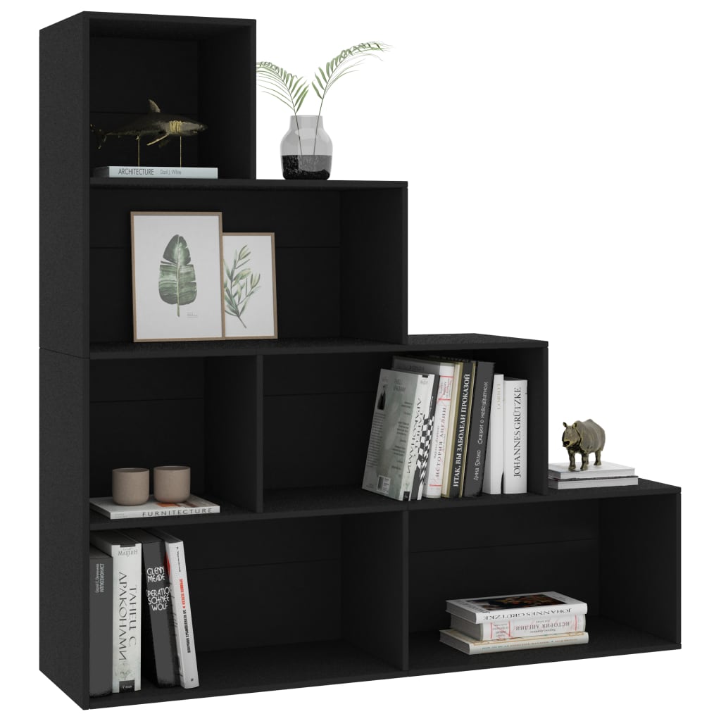 

vidaXL Boekenkast/kamerscherm 155x24x160 cm spaanplaat zwart